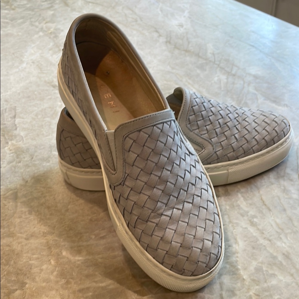 Woven Slip-On Gray Sneakers